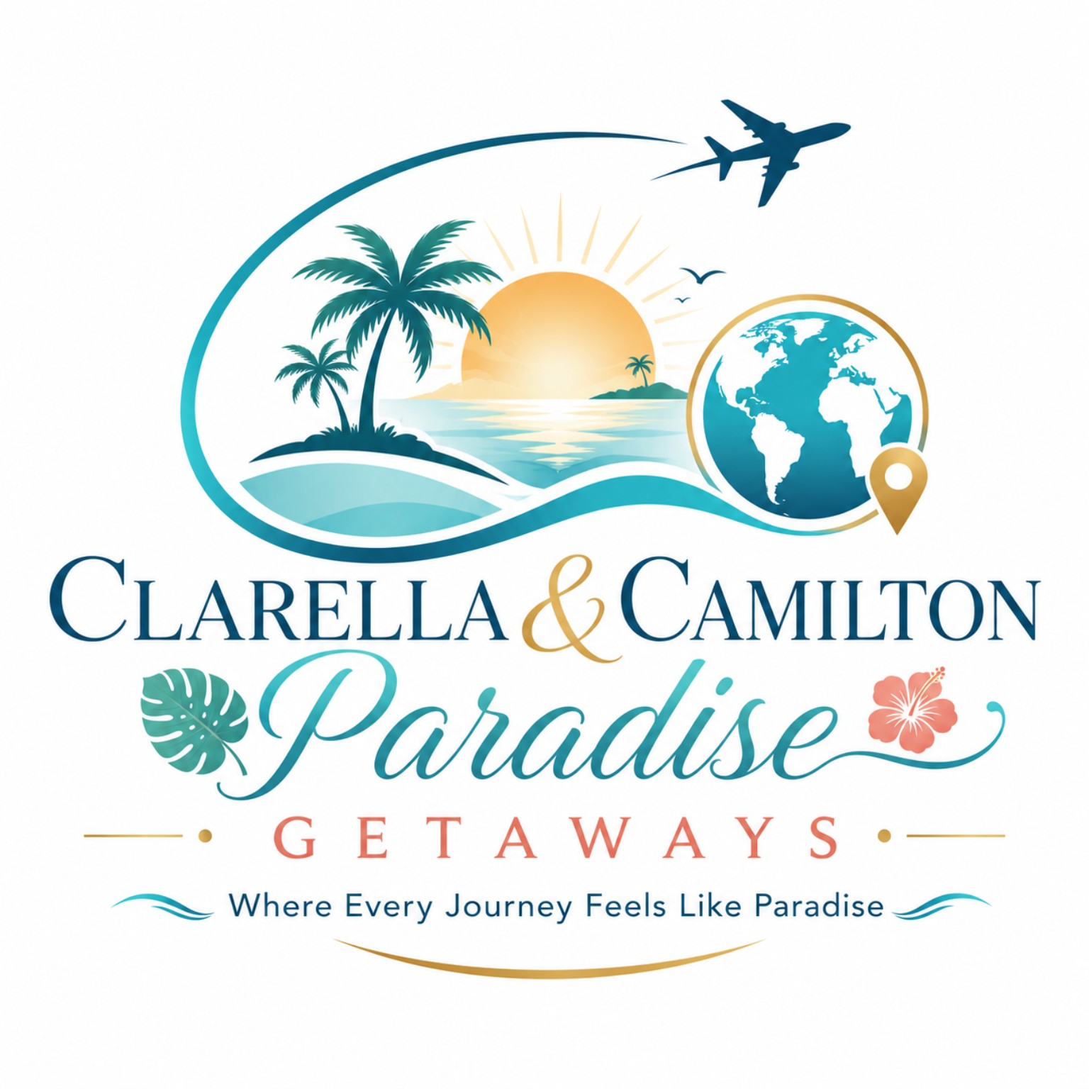 Clarella and Camilton Paradise Getaways logo